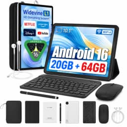 10.1 Inch Laptop‑Style Tablet PC Tablet Android 16 20GB(3+17 Virtual) RAM 64GB ROM A333 5‑Core HD LCD 5000mAh 2 Optional Packages Complete Set With Keyboard Mouse Stylus Earphone Storage Bag Option