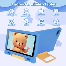URAO KT1026 10.1 Inch Kids Octa Core Tablet PC Widevine L1 Certified Android 15 20GB(3+17GB Virtual) RAM 128GB ROM 5000mAh HD 1280*800 Screen Pink Blue Purple 3 Colors Children Learning Tablet TF 1TB Expand Streaming Education Tablet