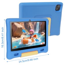 URAO KT1026 10.1 Inch Kids Octa Core Tablet PC Widevine L1 Certified Android 15 20GB(3+17GB Virtual) RAM 128GB ROM 5000mAh HD 1280*800 Screen Pink Blue Purple 3 Colors Children Learning Tablet TF 1TB Expand Streaming Education Tablet