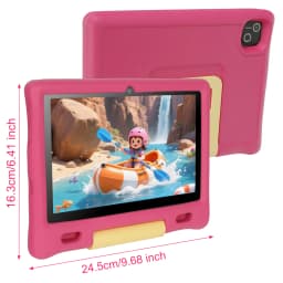 URAO KT1026 10.1 Inch Kids Octa Core Tablet PC Widevine L1 Certified Android 15 20GB(3+17GB Virtual) RAM 128GB ROM 5000mAh HD 1280*800 Screen Pink Blue Purple 3 Colors Children Learning Tablet TF 1TB Expand Streaming Education Tablet