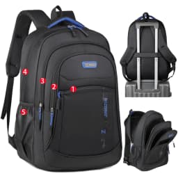 Leisure Backpack, Multi Pocket Backpack, Durable Laptop Bag, Fashionable Travel Backpack, Business Commuting Backpack