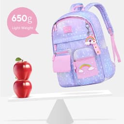 Kawaii Pink Purple Elementary School Backpack for Girls Cute Rainbow Student Bookbag Primary School Girl SchoolBag Children Gift