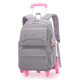 NEW Student School Bag Rolling Backpack Kids Trolley Bag Girl School Backpack Wheeled Bag Multifunctional Use Trolley Backpack