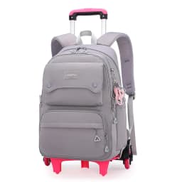 NEW Student School Bag Rolling Backpack Kids Trolley Bag Girl School Backpack Wheeled Bag Multifunctional Use Trolley Backpack