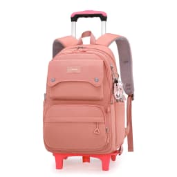 NEW Student School Bag Rolling Backpack Kids Trolley Bag Girl School Backpack Wheeled Bag Multifunctional Use Trolley Backpack