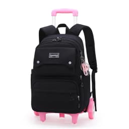 NEW Student School Bag Rolling Backpack Kids Trolley Bag Girl School Backpack Wheeled Bag Multifunctional Use Trolley Backpack