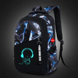 Luminous School Bags Waterproof Large Backpack for Teenagers Bagpack Glowing School Backpack for Boy Student Chest Bag Set