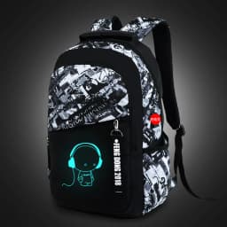 Luminous School Bags Waterproof Large Backpack for Teenagers Bagpack Glowing School Backpack for Boy Student Chest Bag Set