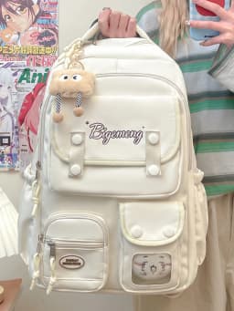 2025 cute student Backpack schoolbag For High School And Primary School Student Campus Versatile Backpack with doll