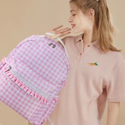 School Backpacks for Girls Large Capacity Ruffled Plaid Schoolbags Gifts For Teenagers College High School Students Traveling