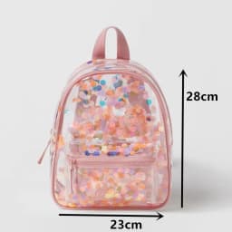 2026 New Confetti Transparent Backpack Ladies School Bag Color Confetti Ornament Backpack