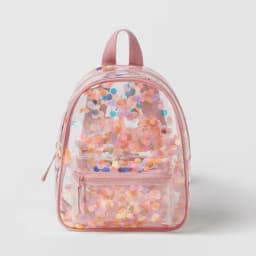 2026 New Confetti Transparent Backpack Ladies School Bag Color Confetti Ornament Backpack
