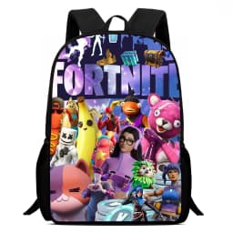 Fortnite 15 Inch Cartoon School Backpack for Kids Boys Girls, Cool Game Printed Lightweight Backpack Large Suitable for Ages 5-8