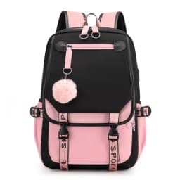 Korean Style High School Backpack for Teenage Girl Fashion Black White Student Girls Backpack Schoolbag Cute Book Bag