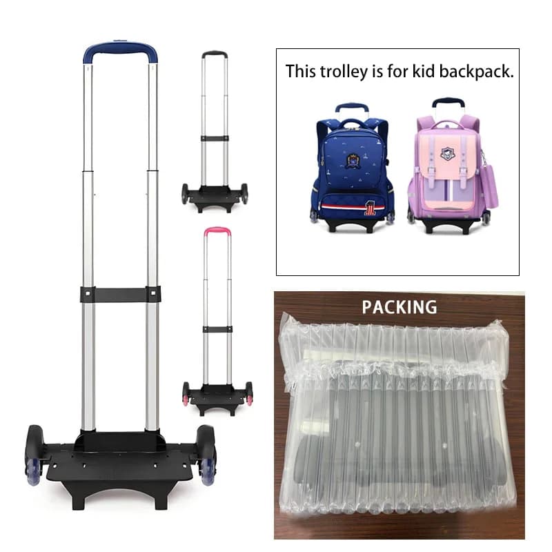 SUN EIGHT Kid Trolley Backpack Wheeled Bag School Bag For Children Wheels Expandable Rod High Function Trolly