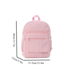 Corduroy Backpack Fashion Girls Teenagers With Zipper Front Bag College School Bag Casual Back To School Bag For Travel Outdoor