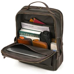 Fashion Crazy Horse Leather Backpack Real Cowskin Laptop Bagpack Computer Man Backpacks For Men Male Daypack Business School Bag