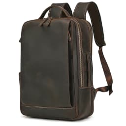 Fashion Crazy Horse Leather Backpack Real Cowskin Laptop Bagpack Computer Man Backpacks For Men Male Daypack Business School Bag