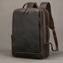 Fashion Crazy Horse Leather Backpack Real Cowskin Laptop Bagpack Computer Man Backpacks For Men Male Daypack Business School Bag