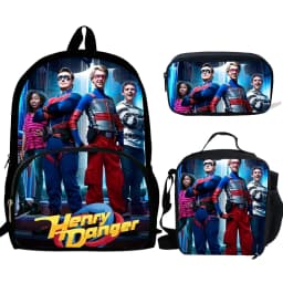 3Pcs/Set Henry Danger Printed School Bags fashion Backpack Teenagers Boys Girls Bookbag Mochila casual backpack