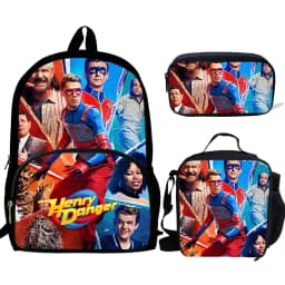 3Pcs/Set Henry Danger Printed School Bags fashion Backpack Teenagers Boys Girls Bookbag Mochila casual backpack