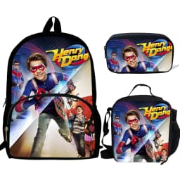 3Pcs/Set Henry Danger Printed School Bags fashion Backpack Teenagers Boys Girls Bookbag Mochila casual backpack