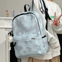 Vintage Burgundy Tie Dye Backpack Women Large Capacity Waterproof Student School Bag Lightweight Casual Travel Laptop Daypack