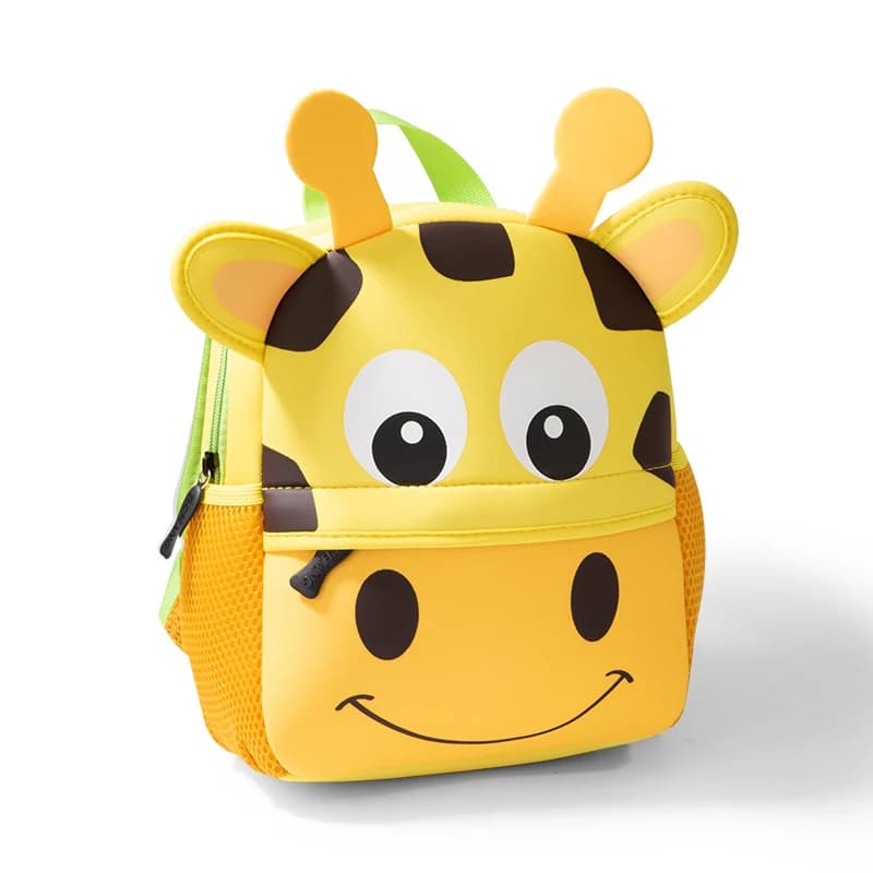 2027 Hot Children Backpacks 3D Giraffe Design Girl Boys School Bags Toddler Kids Neoprene Schoolbag Kindergarten Cartoon Pouch