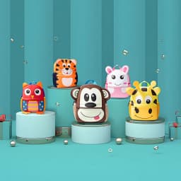 2027 Hot Children Backpacks 3D Giraffe Design Girl Boys School Bags Toddler Kids Neoprene Schoolbag Kindergarten Cartoon Pouch