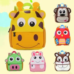 2027 Hot Children Backpacks 3D Giraffe Design Girl Boys School Bags Toddler Kids Neoprene Schoolbag Kindergarten Cartoon Pouch