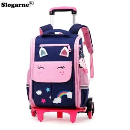 School Wheeled Backpack For Girls School Trolley Bags With Wheels School Rolling Backpack For Boys Wheeled Backpack Bag For Kids