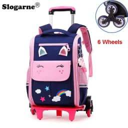 School Wheeled Backpack For Girls School Trolley Bags With Wheels School Rolling Backpack For Boys Wheeled Backpack Bag For Kids