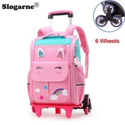 School Wheeled Backpack For Girls School Trolley Bags With Wheels School Rolling Backpack For Boys Wheeled Backpack Bag For Kids