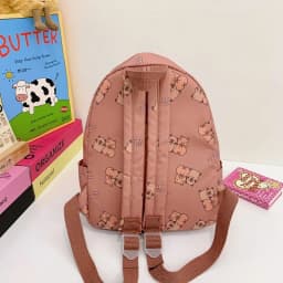 2026 New Kawaii Cartoon Capybara Backpack Women Girls Ultra-light Kindergarten Primary Student Schoolbag Simple Pattern Book Bag
