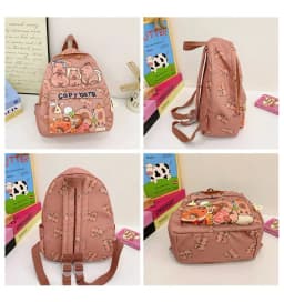 2026 New Kawaii Cartoon Capybara Backpack Women Girls Ultra-light Kindergarten Primary Student Schoolbag Simple Pattern Book Bag