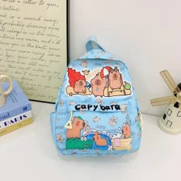 2026 New Kawaii Cartoon Capybara Backpack Women Girls Ultra-light Kindergarten Primary Student Schoolbag Simple Pattern Book Bag