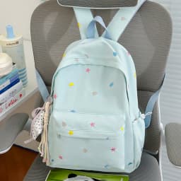 Y2K Cute Aesthetic Preppy Backpack Lightweight Travel Rucksack Nylon Travel Casual Daypack Waterproof for Teens Girls Students