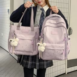 Shiny Starry Sky Backpack for Teen Girls School Holographic Glitter Foil Stamping Rucksack for Friends Family Gifts