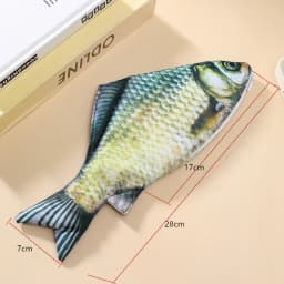 Simulated Crucian Pencil Bag Personality Creative Salt Fish Shaped Pen Pencil Case Funny Handbag for Students Teenages Girls