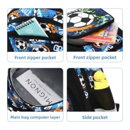 Printing Football Backpack for Children Schoolbag Backpack Travel School Bags for Teenage Boys Mochila Escolar Infantil Menino