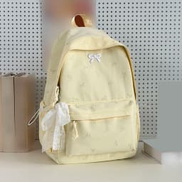 Women Bows Backpacks Travel Bag Large Capacity Kawaii Laptop Backpack Y2k Casual Laptop Bag Nylon for Kids Children Teens Girls