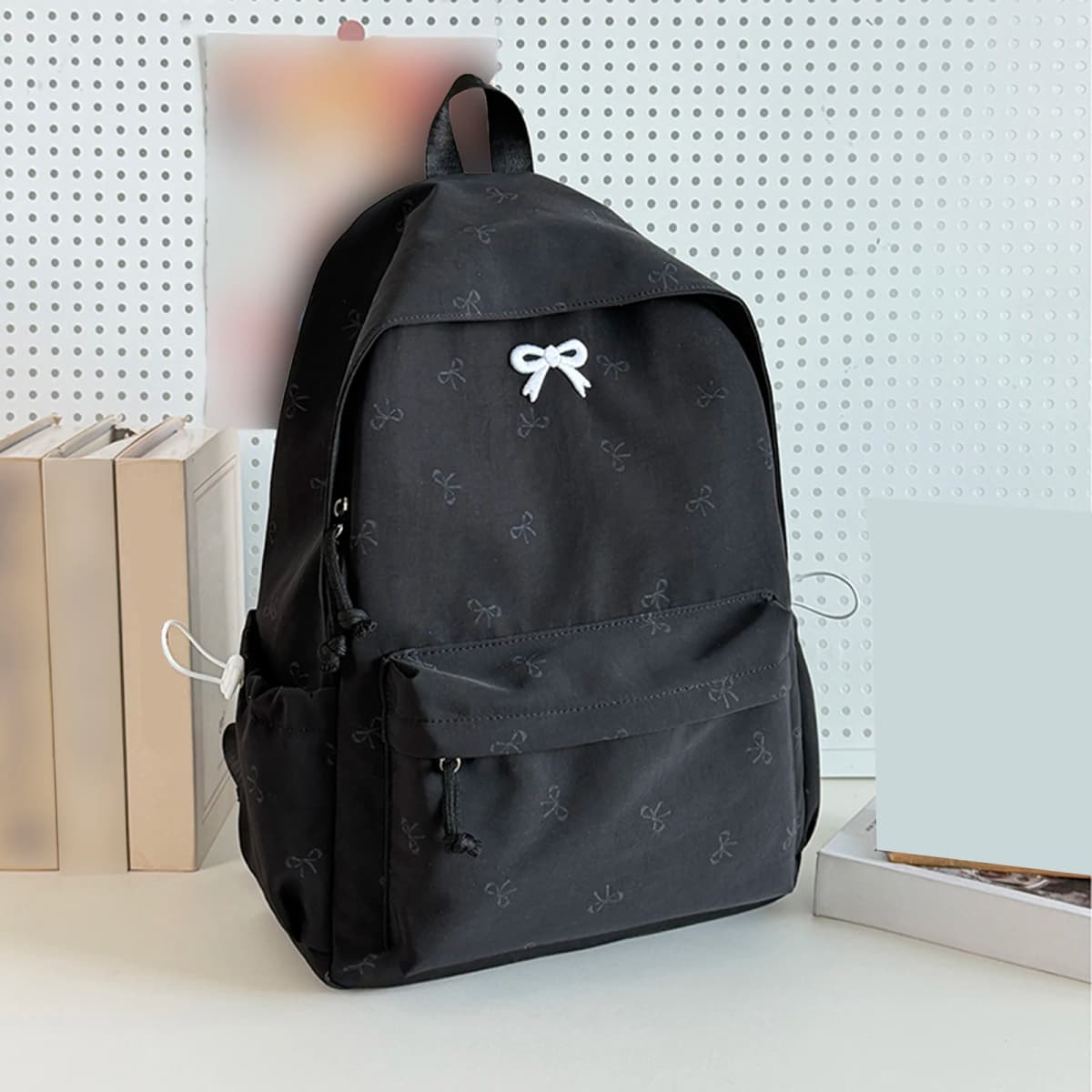 Women Bows Backpacks Travel Bag Large Capacity Kawaii Laptop Backpack Y2k Casual Laptop Bag Nylon for Kids Children Teens Girls