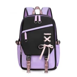 Teenagers Cute Schoolbag Shoulder Backpack Nylon Fabric Girls, Large Capacity Splash-Proof
