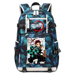 Demon Slayer Anime School Bag Large Capacity Lightweight Student Backpack for Kids Boys Girls Daily Use