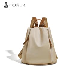 FOXER Fabric Backpack For Women 2026 Fashion Top-handle Girl's Shoulder Schoolbag Purses For College Students Gifts