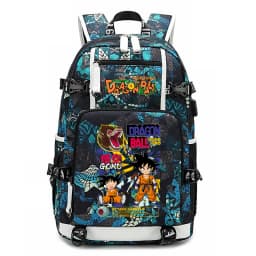 Dragon Ball Z Anime Print Student Backpack Large Capacity Casual Daypack for Kids Teen Boys Girls School Travel