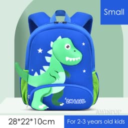 2024 New Kindergarten School Bags for Boys 3D Dinosaur Backpacks Kids Waterproof Neoprene Light Cute Mini Children Book Bag Girl