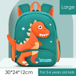 2024 New Kindergarten School Bags for Boys 3D Dinosaur Backpacks Kids Waterproof Neoprene Light Cute Mini Children Book Bag Girl