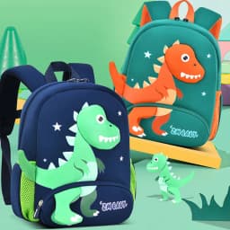 2024 New Kindergarten School Bags for Boys 3D Dinosaur Backpacks Kids Waterproof Neoprene Light Cute Mini Children Book Bag Girl