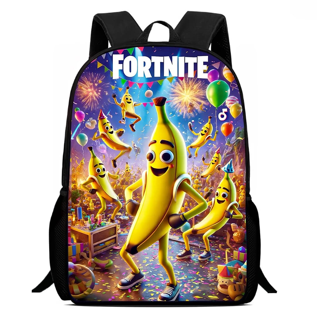 Large Capacity 15" Fortnite Cartoon Backpack, Unisex Boys & Girls Age 6-14 Printed Spacious Student School Bag